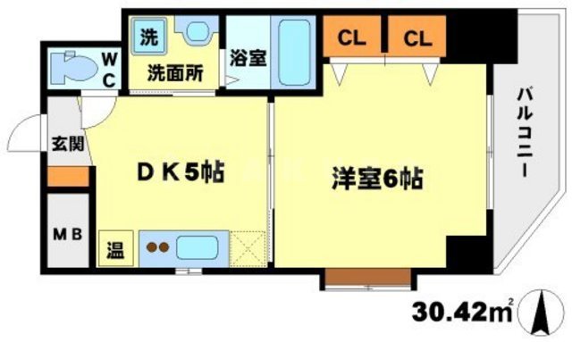 シーナリ江坂の間取り