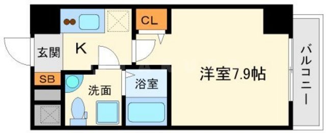 SERENiTE江坂四番館の間取り