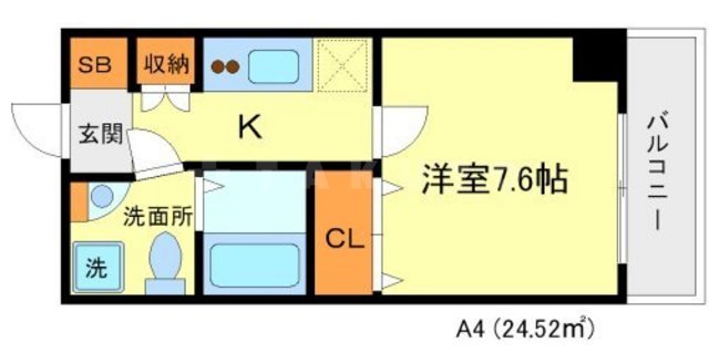 SERENiTE江坂四番館の間取り