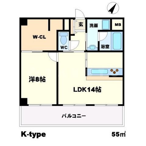 コリーヌ江坂の間取り