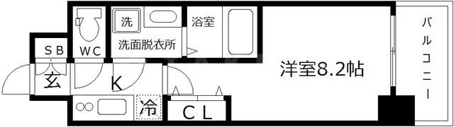 S-RESIDENCE阿波座Westの間取り