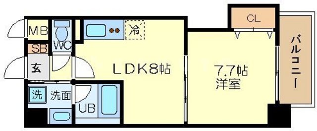 パレ阪栄橋の間取り