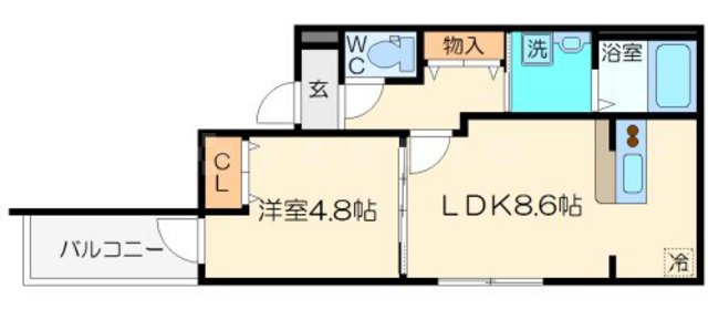 フジパレス上新庄Ⅱ番館の間取り