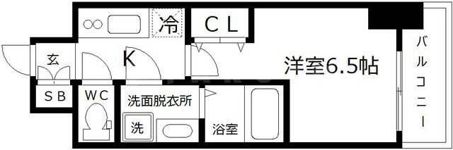 S-RESIDENCE阿波座WESTの間取り