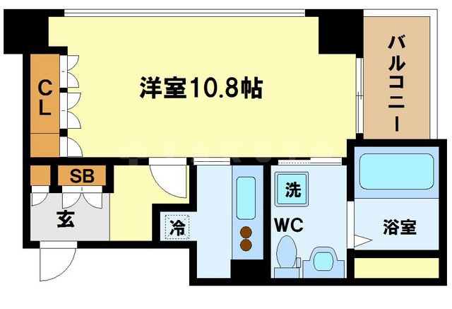 アステリオ北堀江ザ・メトロタワーの間取り