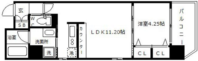 ラクラス江戸堀の間取り