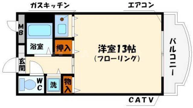 シャトレ豊津IIの間取り