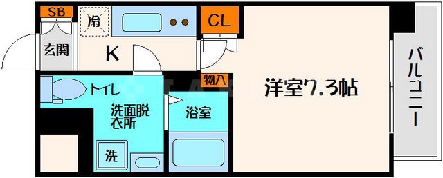 アスリート江坂Ⅱ番館の間取り