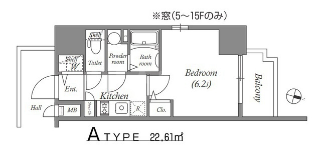 エスリード難波ザ・ゲートの間取り