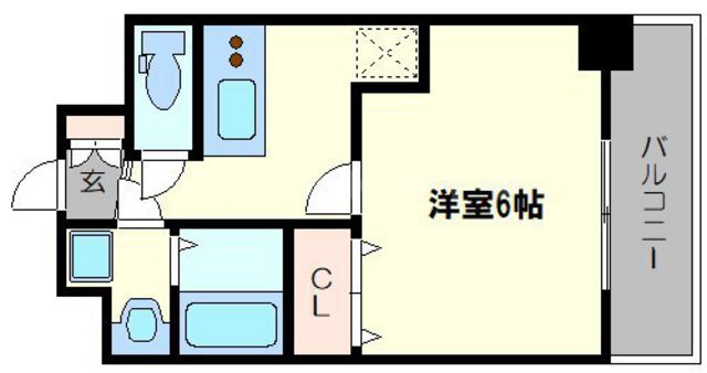 エスリード難波ザ・メゾンの間取り