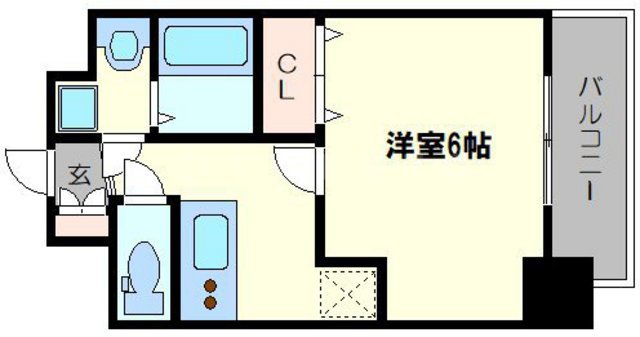 エスリード難波ザ・メゾンの間取り