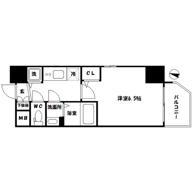 エスリード難波セントラルの間取り