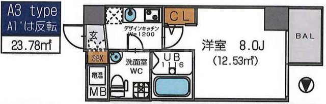ザ・パーククロス阿波座の間取り