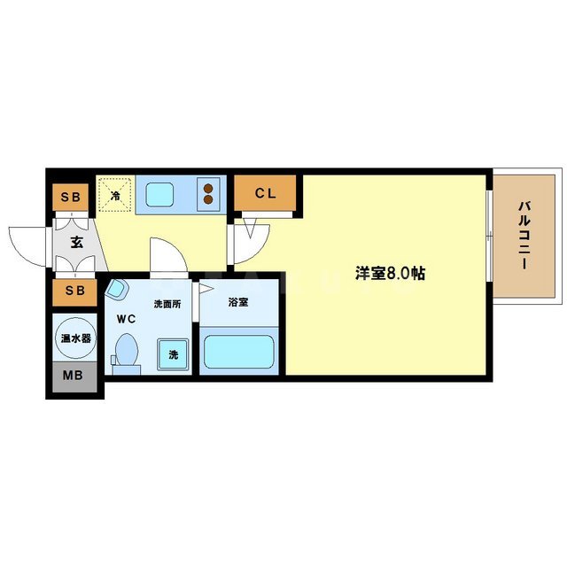 ザ・パーククロス阿波座の間取り