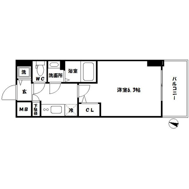 エスリード難波セントラルの間取り