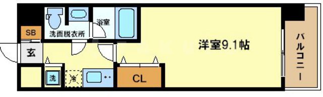 レジディア京町堀の間取り