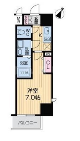 グランルージュ中之島南の間取り