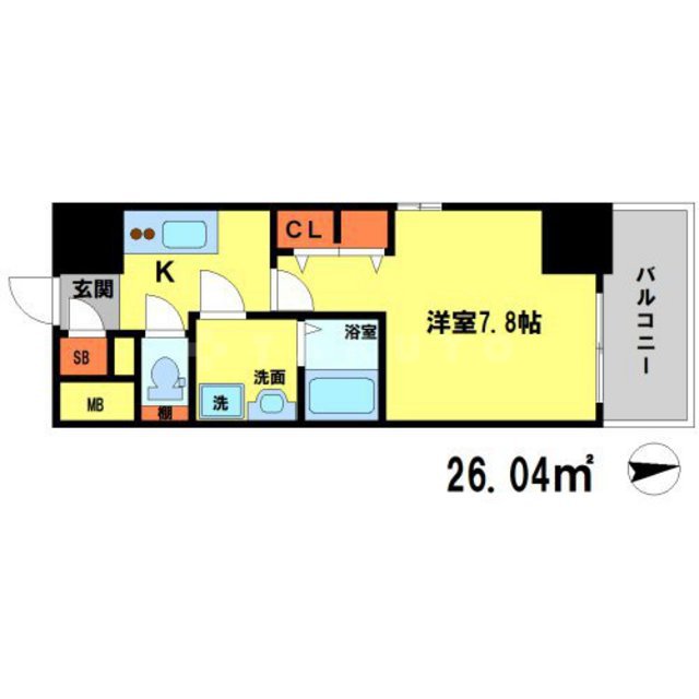 ワールドアイ江坂アルバの間取り