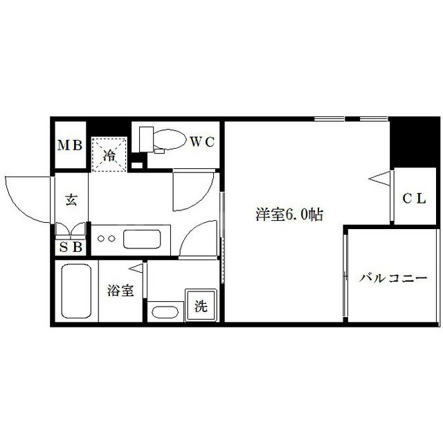 エスリード難波ステーションゲートサウステラスの間取り