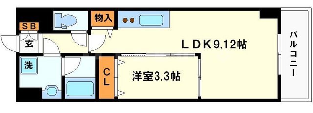 ルミネソレイユ江坂の間取り