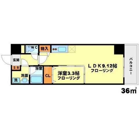 ルミネソレイユ江坂の間取り