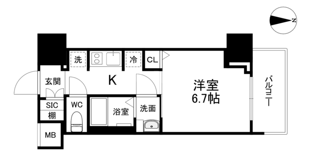ジオエント新町の間取り