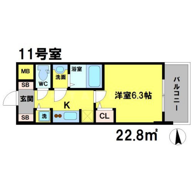 S-RESIDENCE江坂Eminenceの間取り