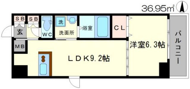 フローレンス江坂の間取り