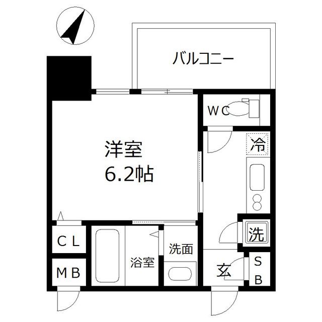 エスリード南堀江グランツの間取り