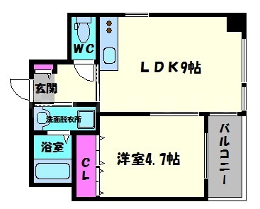 リヴクレール鴫野の間取り