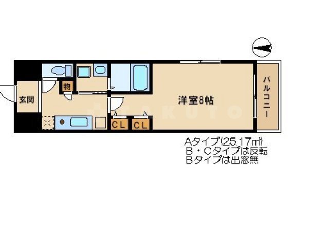 東洋プラザ都島南の間取り