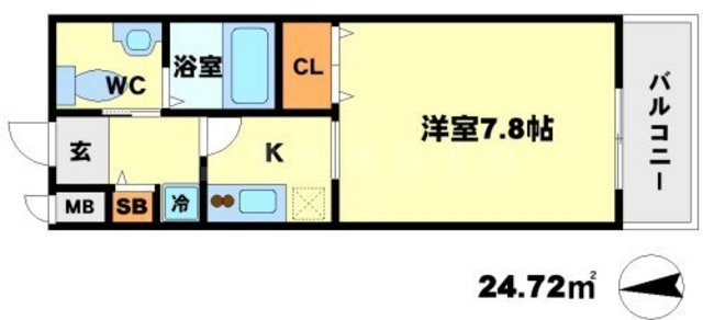 南金田の完工年月(2007年3月)築の賃貸マンションの間取り