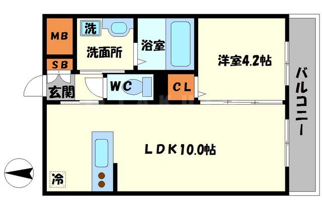 エルパシオン吹田泉町の間取り