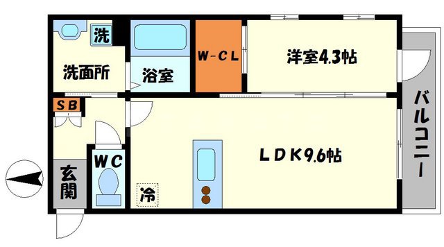 エルパシオン吹田泉町の間取り