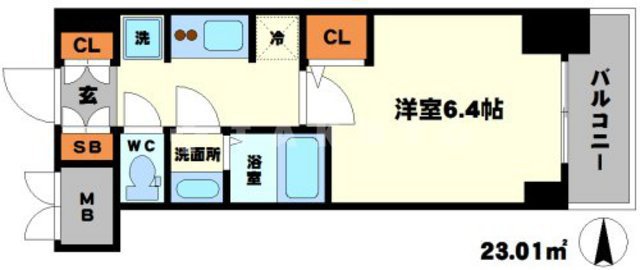 S-RESIDENCE江坂の間取り