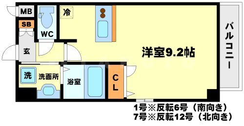 プレサンスOSAKA江坂の間取り