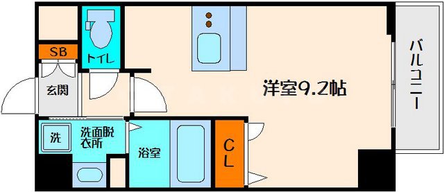 プレサンスOSAKA江坂の間取り