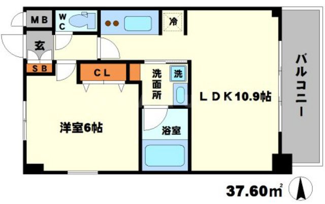 S-RESIDENCE江坂の間取り