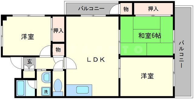 フローレンス緑地の間取り