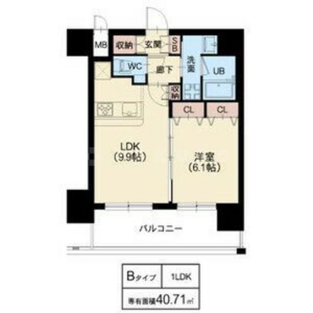 スプランディッド江坂駅前の間取り