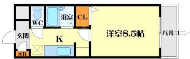 アルカサル江坂の間取り