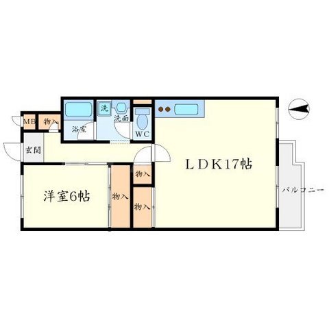 千里ハイツの間取り