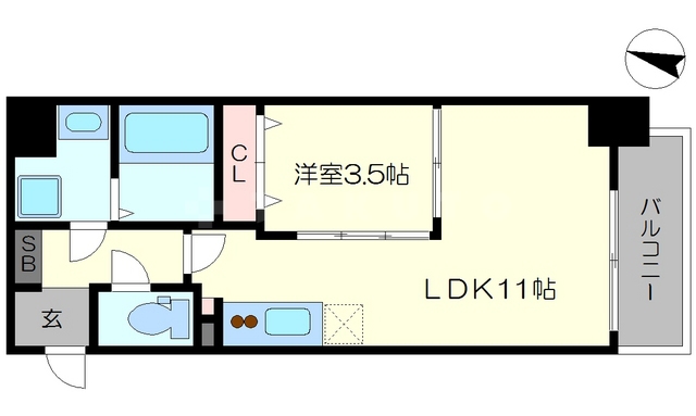ラ・フォルム天満橋EASTの間取り