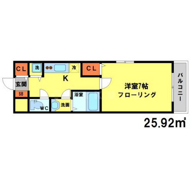 プルメリア江坂の間取り