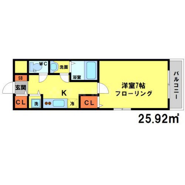 プルメリア江坂の間取り