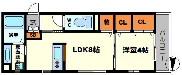 エルスール江坂の間取り