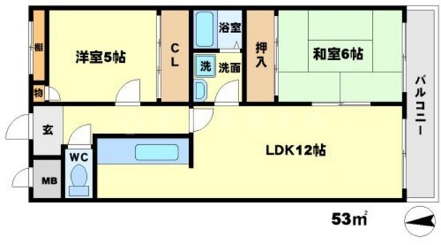 サニーセトルの間取り