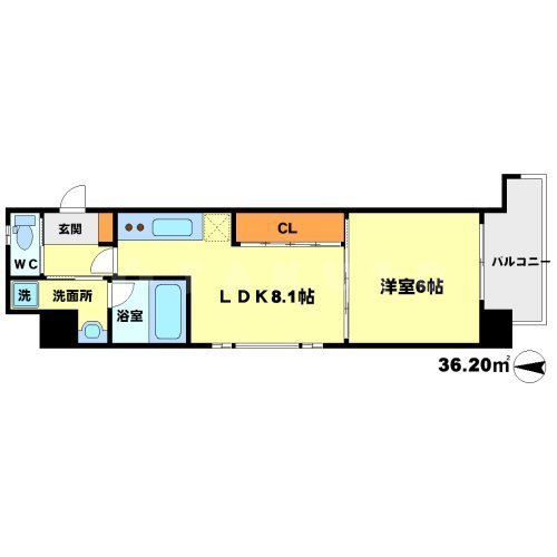 サンレムート江坂eastの間取り