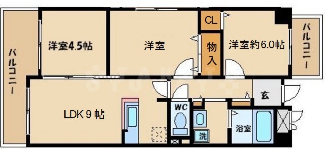 ハーヴィスカエロンの間取り