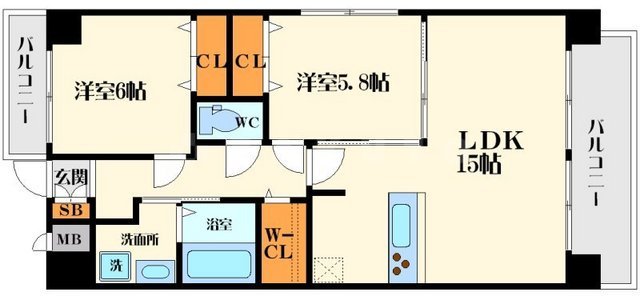 アンフィニⅩⅠ緑地公園の間取り